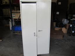 2 Metal storage cabinets 3'X6'x19"