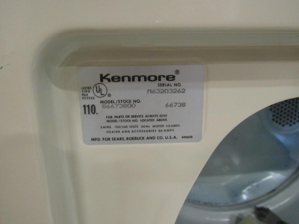 Kenmore electric dryer