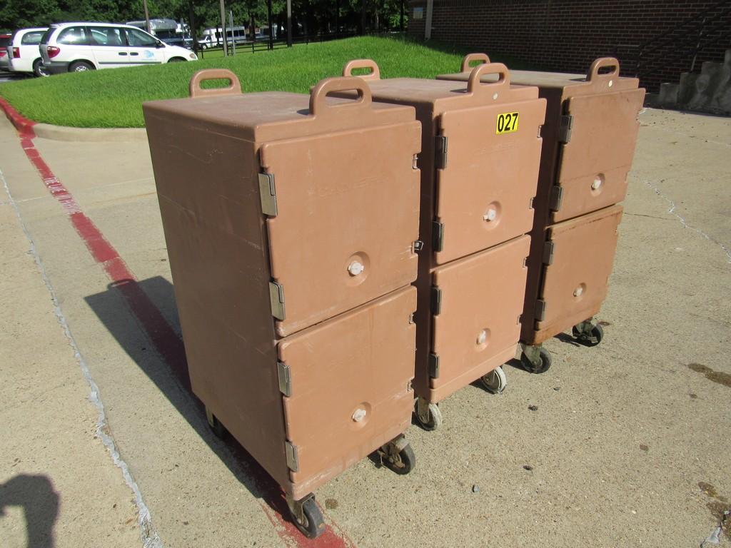 3 Cambro warming carts - NO TRAYS