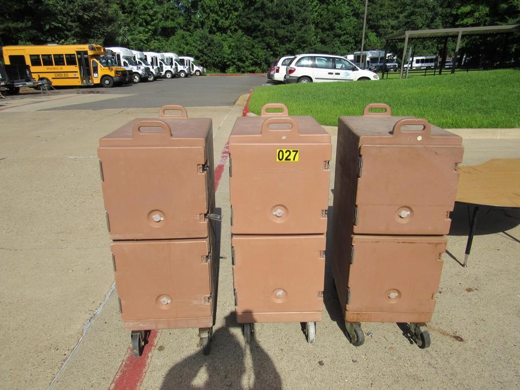 3 Cambro warming carts - NO TRAYS