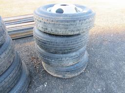 Lot of (4) Unused 235/80R16 tires & bud rims