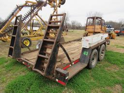 16' Tandem axle tlr w/fold up ramps NO TITLE