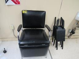 SHAMPOO CHAIR W/LEG REST & 4 BOOSTER SEATS