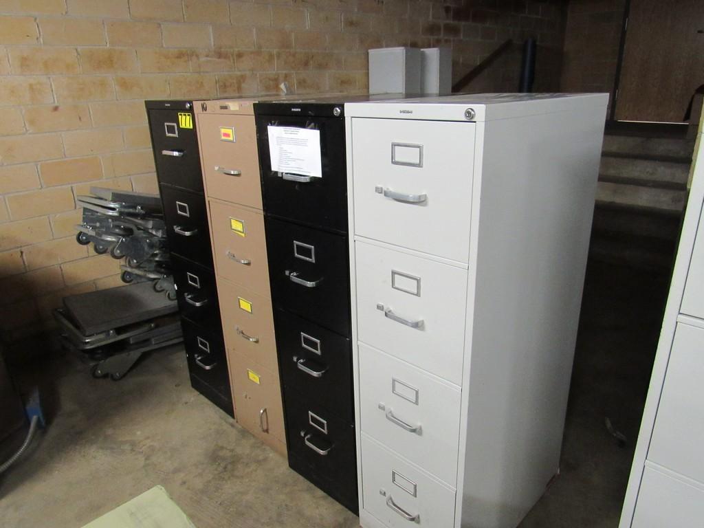 4 DRAWER FILE CABINETS (4)