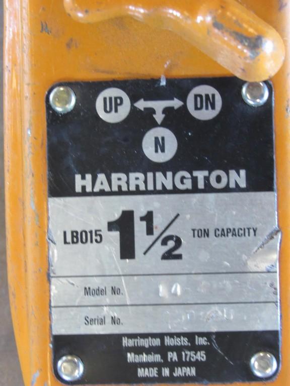 Harrington 1.5 ton Lever Chain Hoist