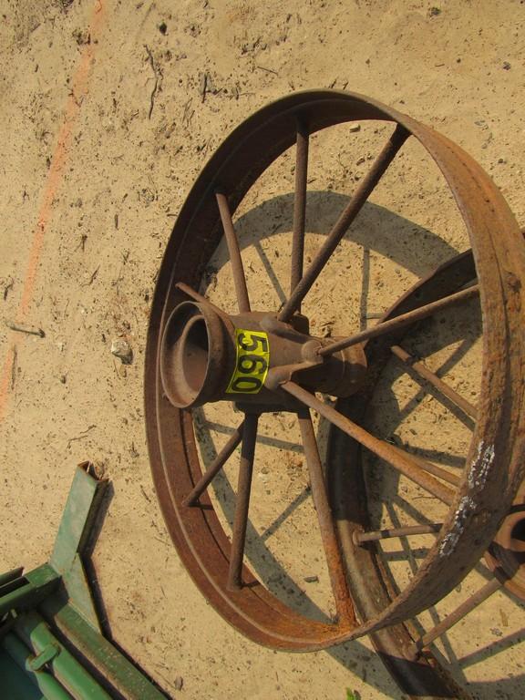 Iron wagon wheels (4)