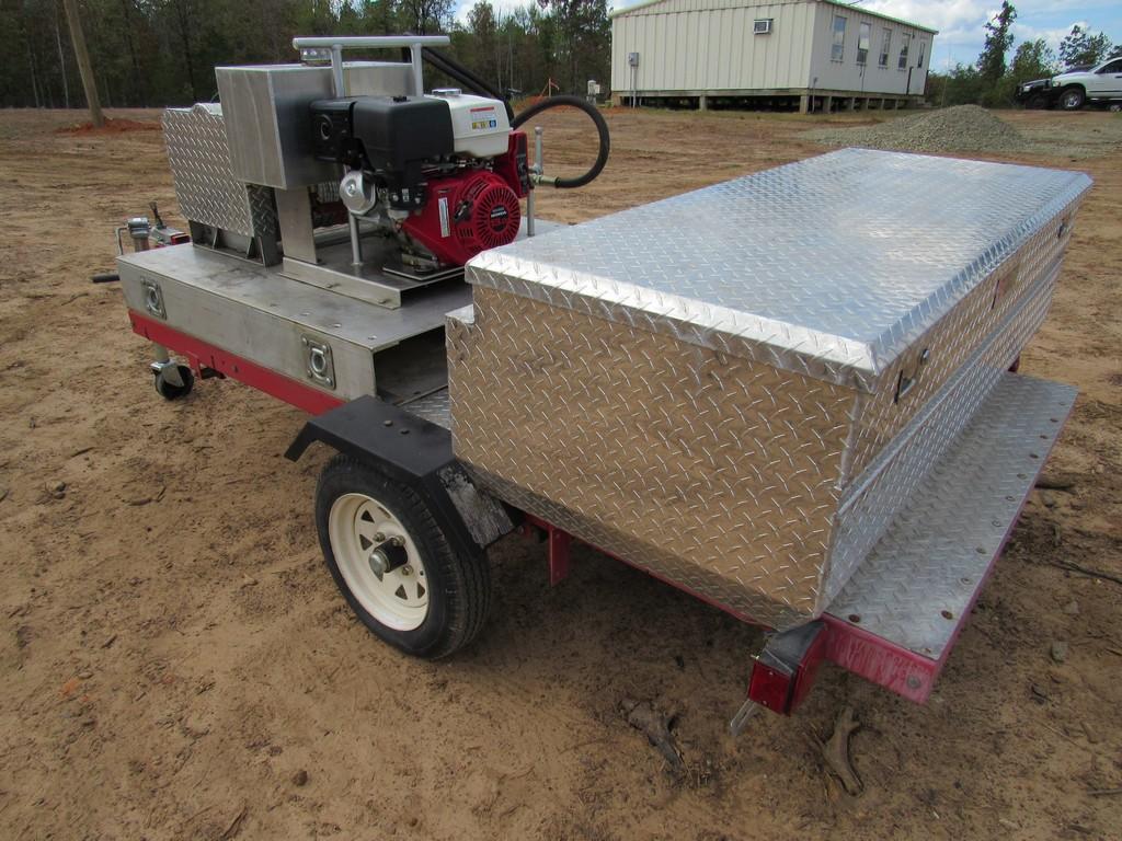 Hyd Winch with Tool Box on Trailer