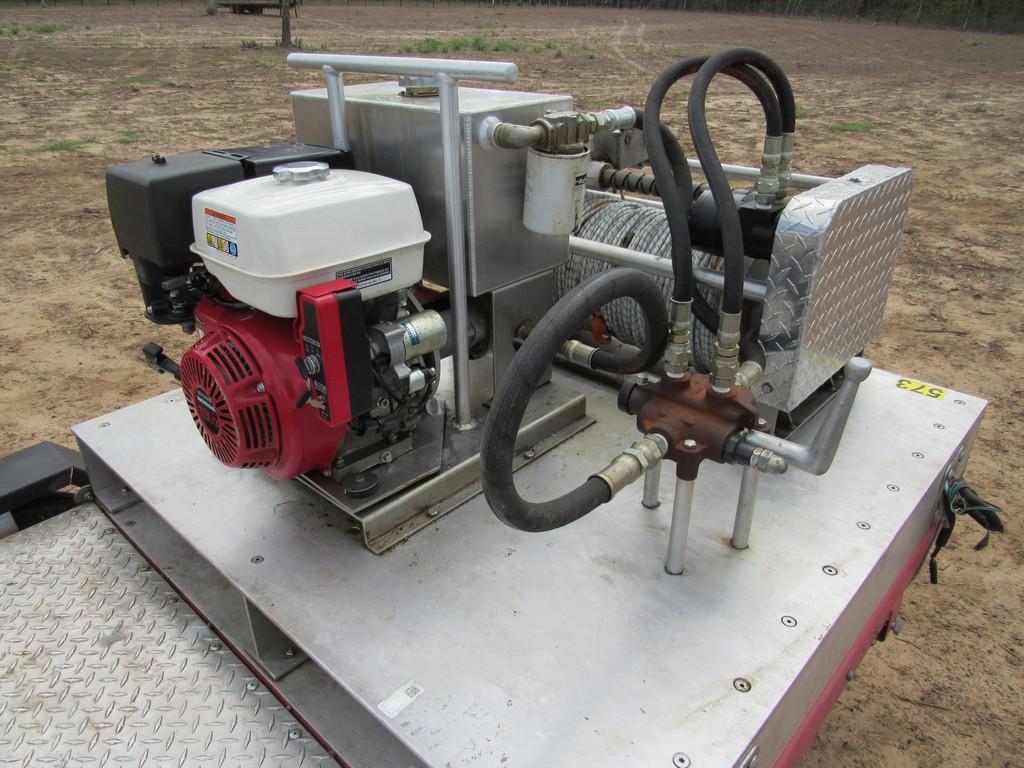 Hyd Winch with Tool Box on Trailer