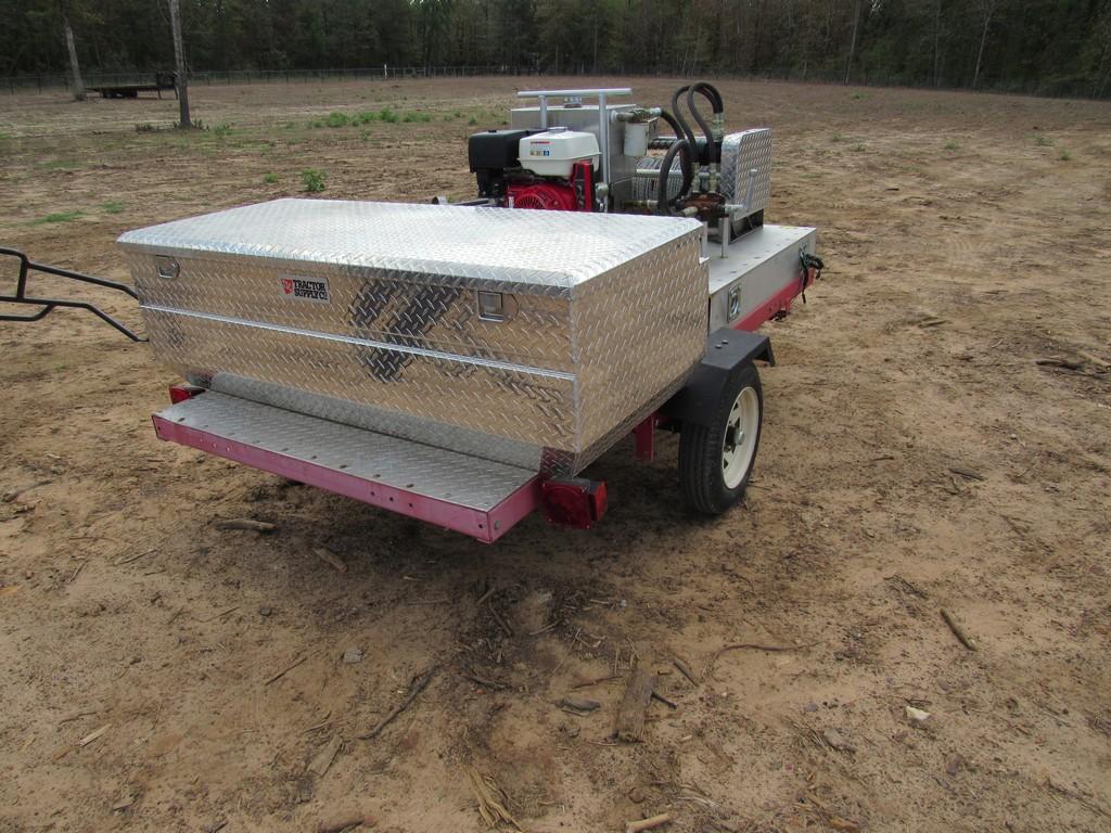 Hyd Winch with Tool Box on Trailer