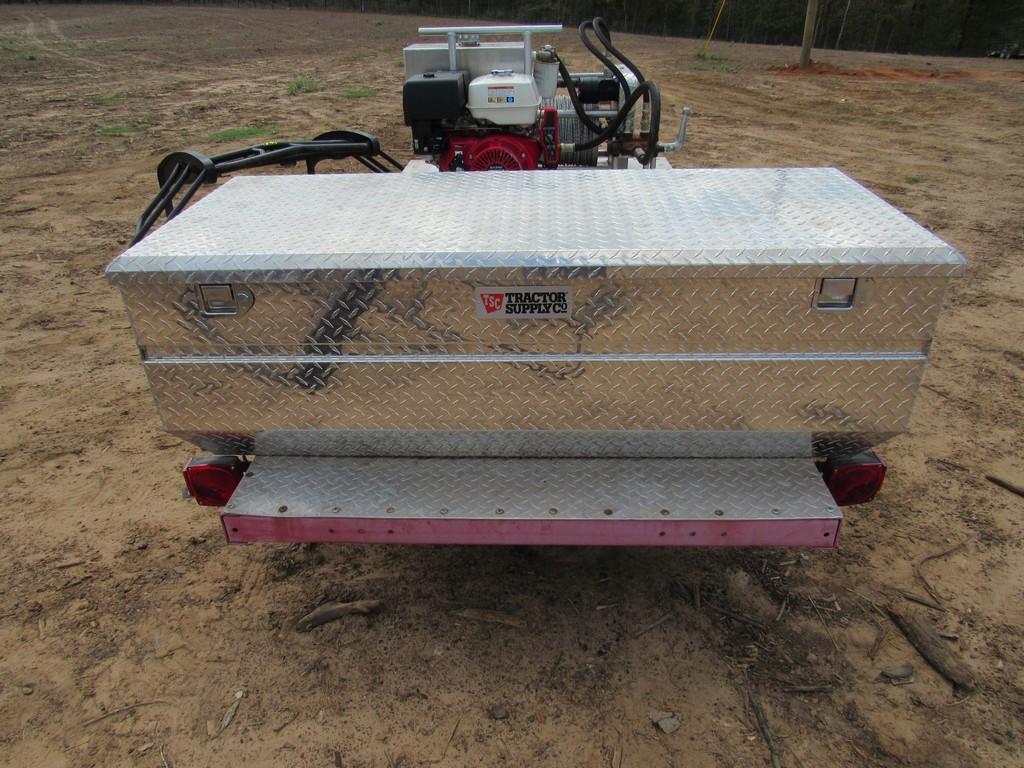 Hyd Winch with Tool Box on Trailer