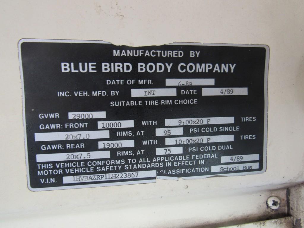 1990 Blue Bird