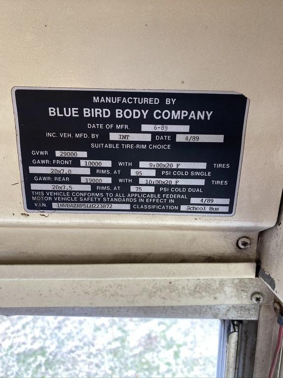 1990 Blue Bird