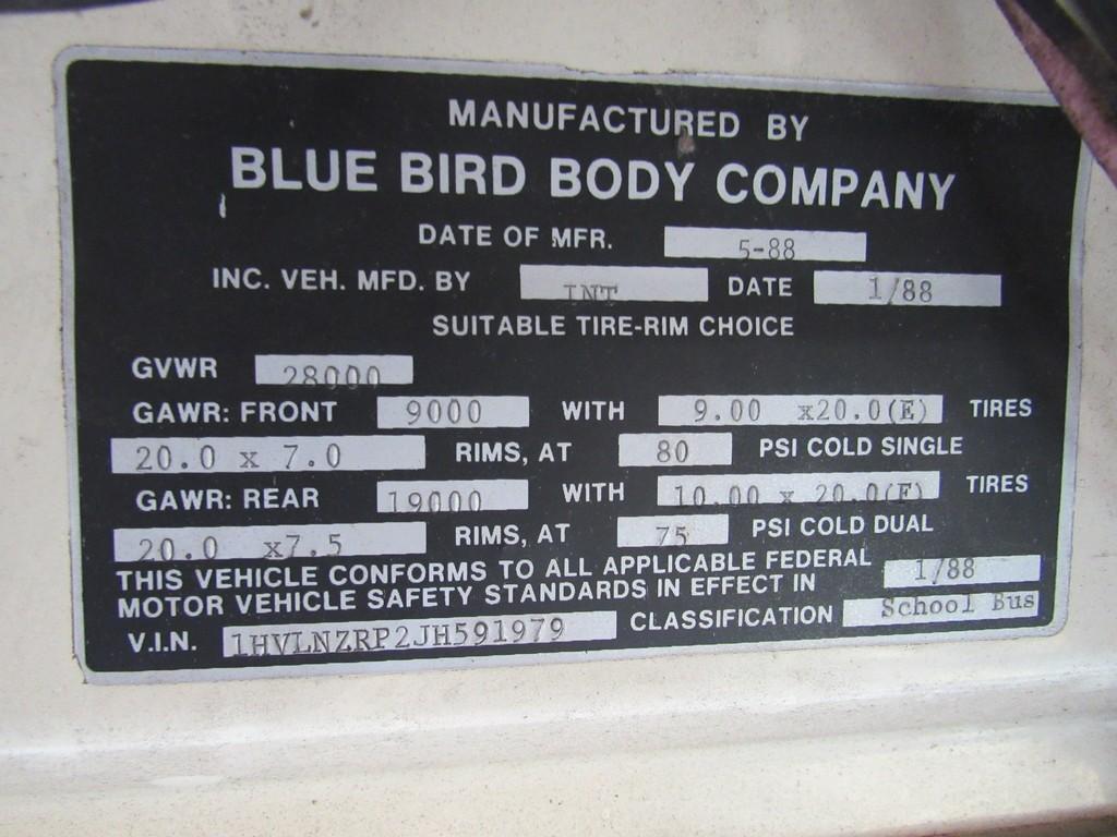 1988 Blue Bird S1700