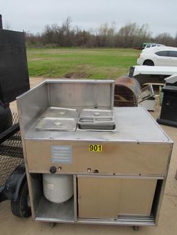 Stainless steel food server warmer with butane