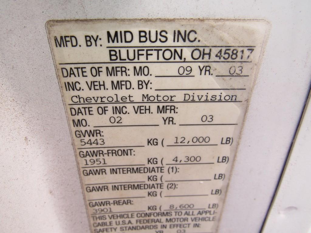 2003 Chevrolet Mid Bus
