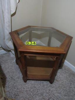 Glass top end table