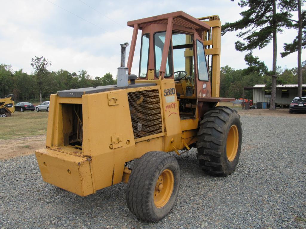 Case 586D Rough Terrain Forklift w/cab NO DOORS