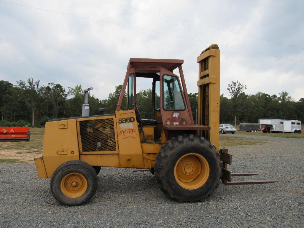 Case 586D Rough Terrain Forklift w/cab NO DOORS