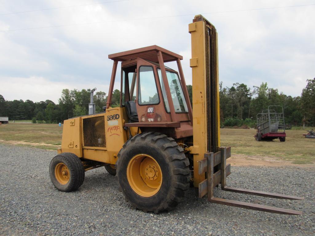 Case 586D Rough Terrain Forklift w/cab NO DOORS