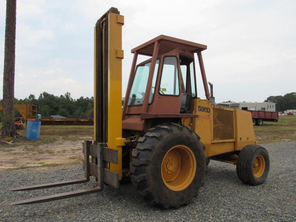 Case 586D Rough Terrain Forklift w/cab NO DOORS