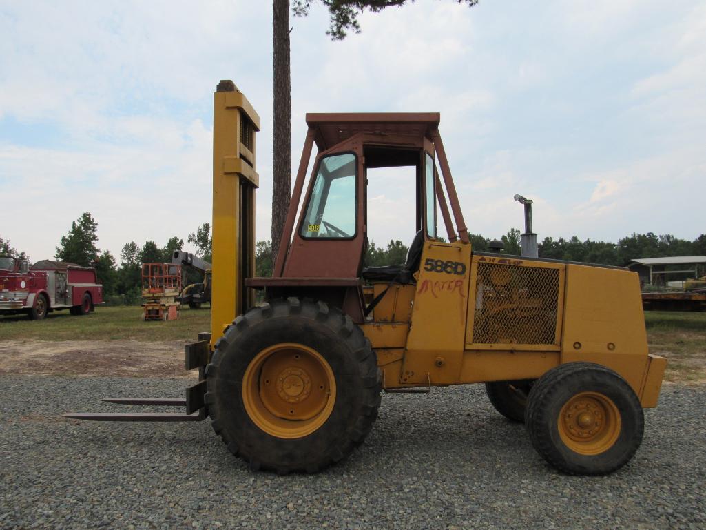 Case 586D Rough Terrain Forklift w/cab NO DOORS