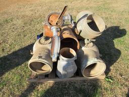 (2) Waterman 10" valves & irrigation valve tee