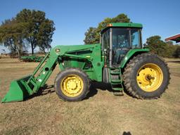 2001 John Deere 7510 Cab Tractor