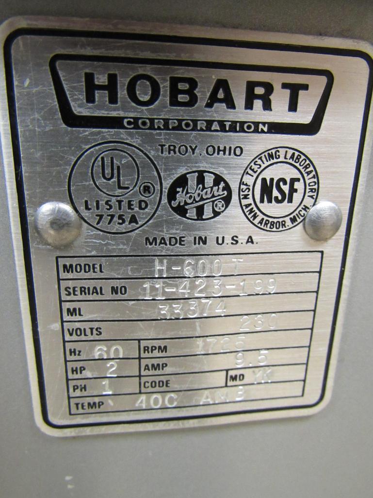 Hobert H-600T commercial mixer with attachments