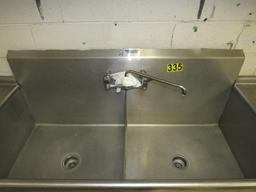 2 Compartment Stainless Steel Sink w/drying shelf