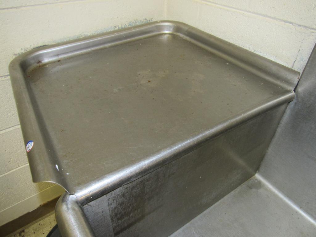 2 Compartment Stainless Steel Sink w/drying shelf