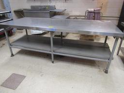 Commercial table w/stainless steel top