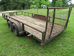16ft bumper pull trailer with ramps - NO TITLE- SALES WITH BILL OF SALE ONLY!
