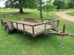 16ft bumper pull trailer with ramps - NO TITLE- SALES WITH BILL OF SALE ONLY!