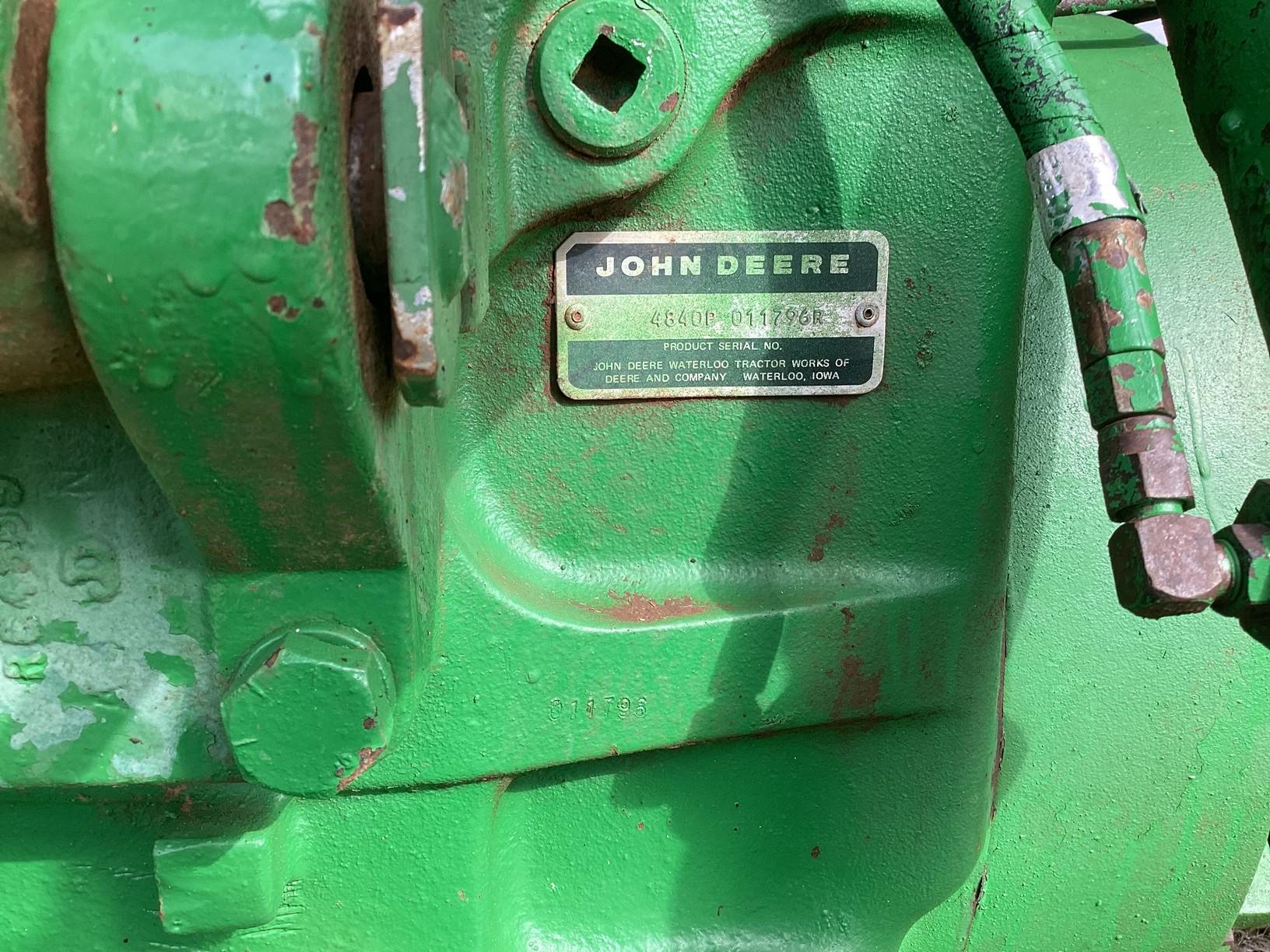 John Deere 4840 8,328 hours showing, power shift, quick hitch, 2 sets of remotes, 1000 RPM