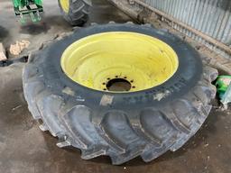 (2) tractor tires and rims 18.4R42