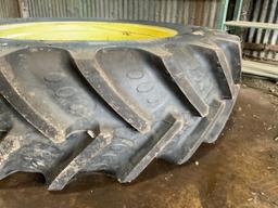 (2) tractor tires and rims 18.4R42