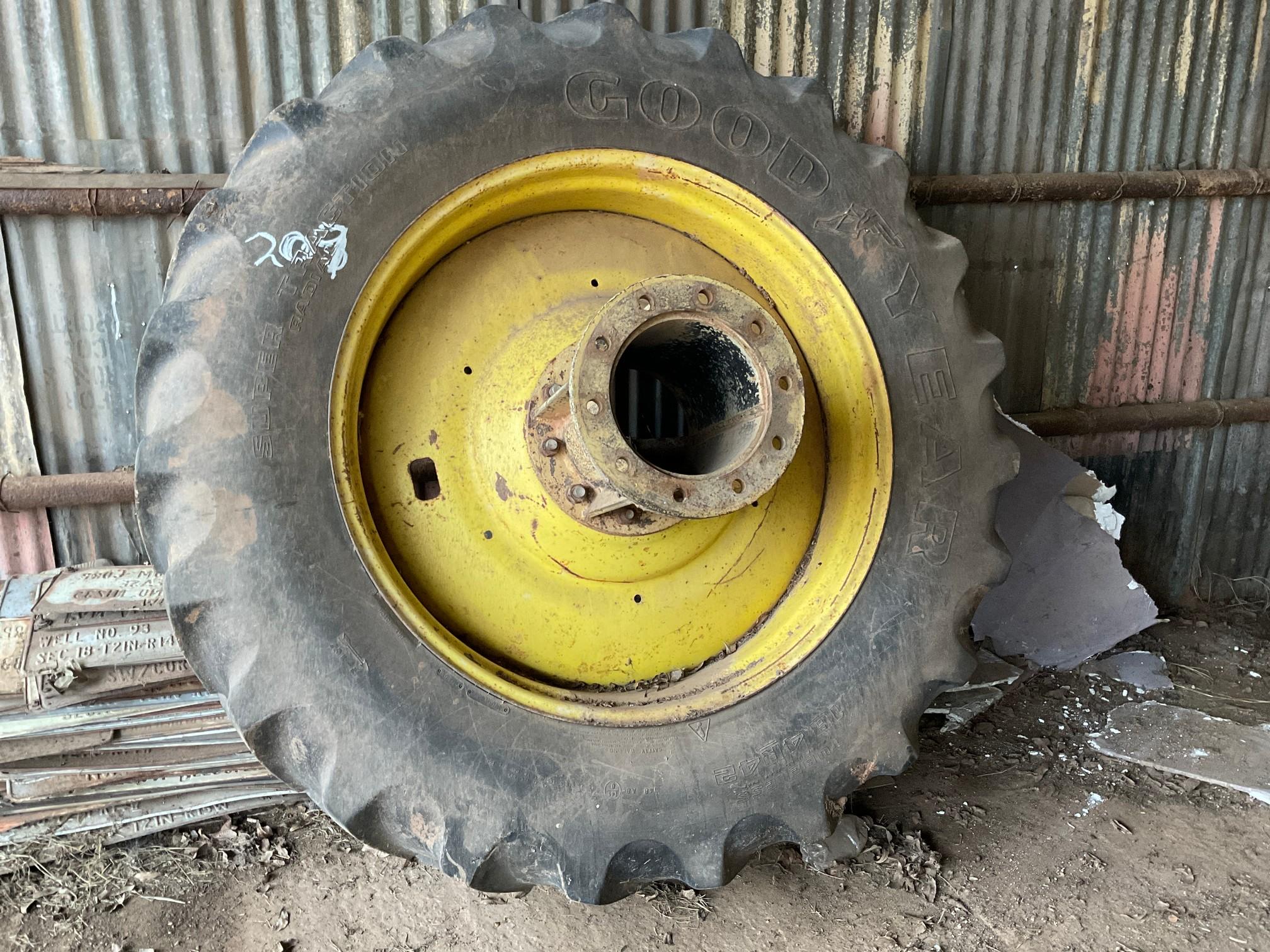 (2) Tractor tires and rim with spacers