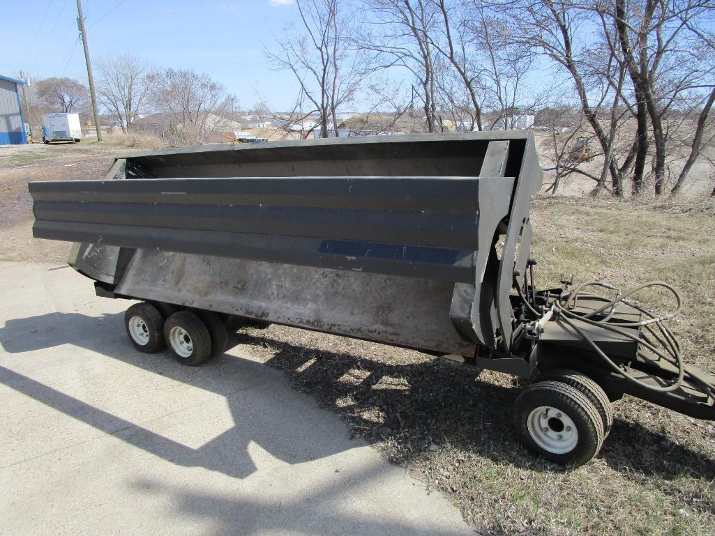 Hydraulic Â¼ scale prototype side dump material trailer