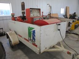 Shop built 4' x 8' trailer w/Wisconsin gas engine, 100 amp, 23000 watt, 115/230 V Generator