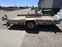 Shop built 6' x 12' single axle trailer w/ramps, l and pintle hitch