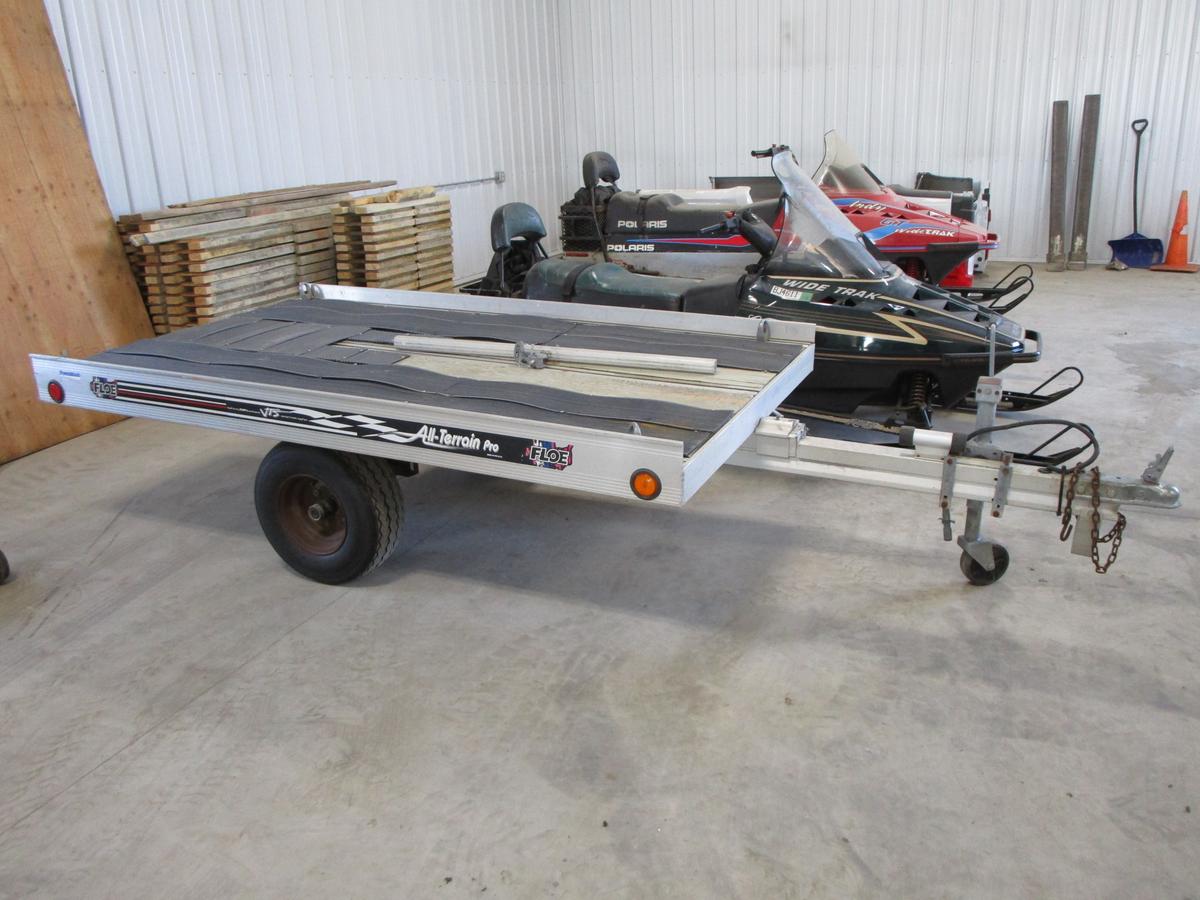 2003 Floe single wide aluminum snowmobile trailer