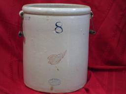Red Wing 8 Gal. Large Wing Crock (hairline On Front)