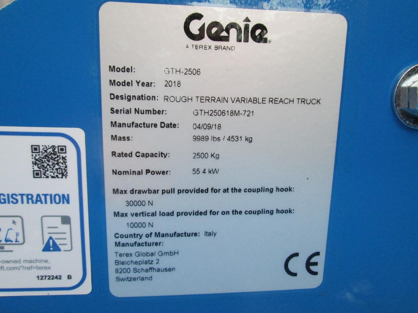 2018 Genie GTH-2506 Telescopic Forklift