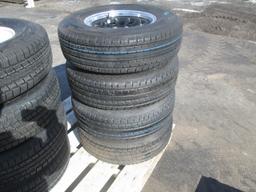 (4) Trailer Tires With Aluminum Wheels