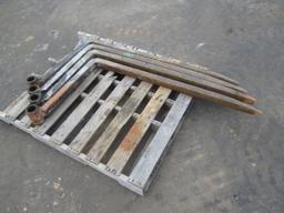 (4) Telehandler Forklift Block Forks