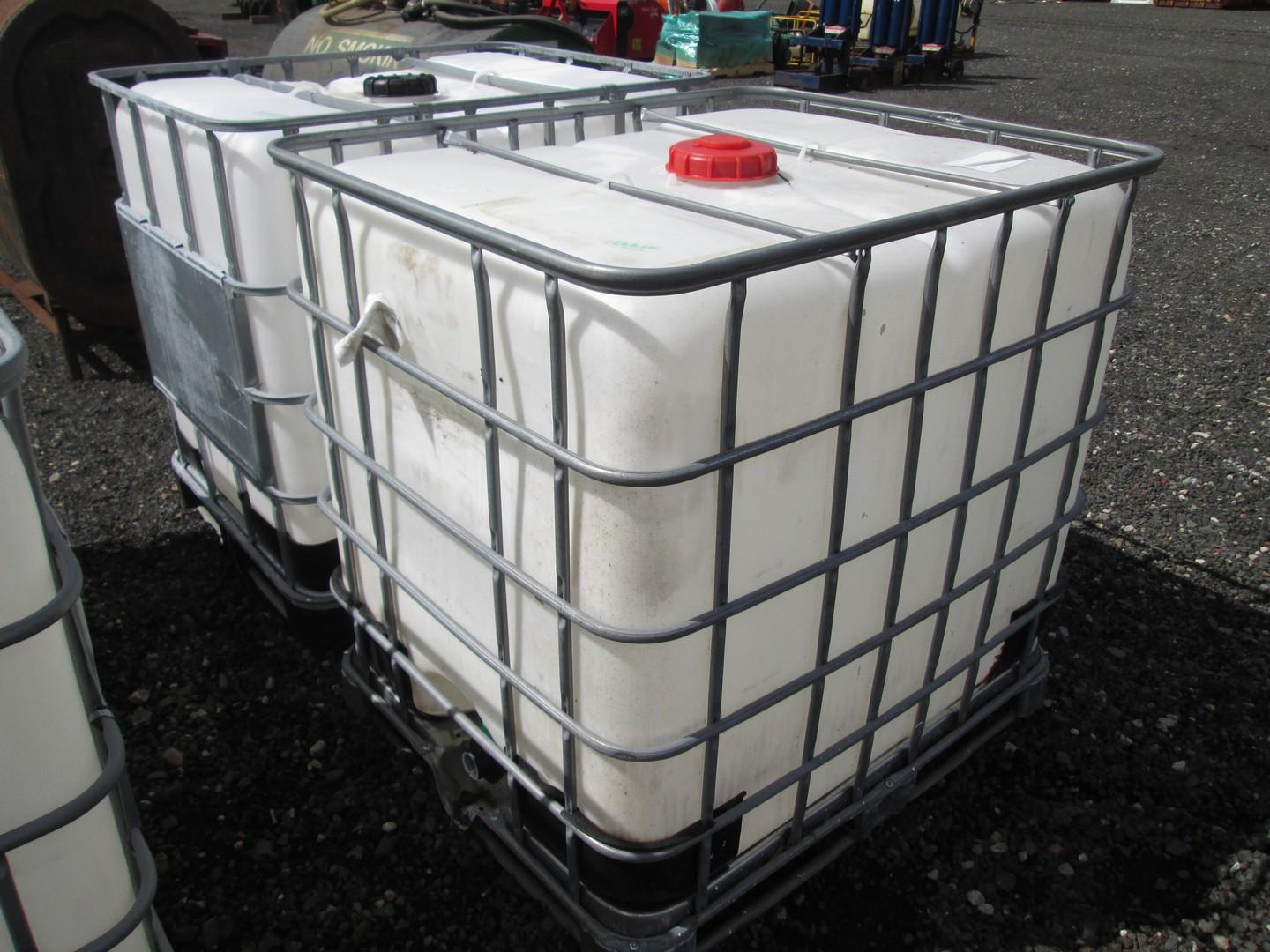 (2) 250 Gallon Plastic Tote Tanks