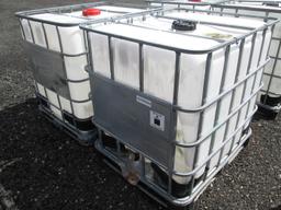 (2) 250 Gallon Plastic Tote Tanks