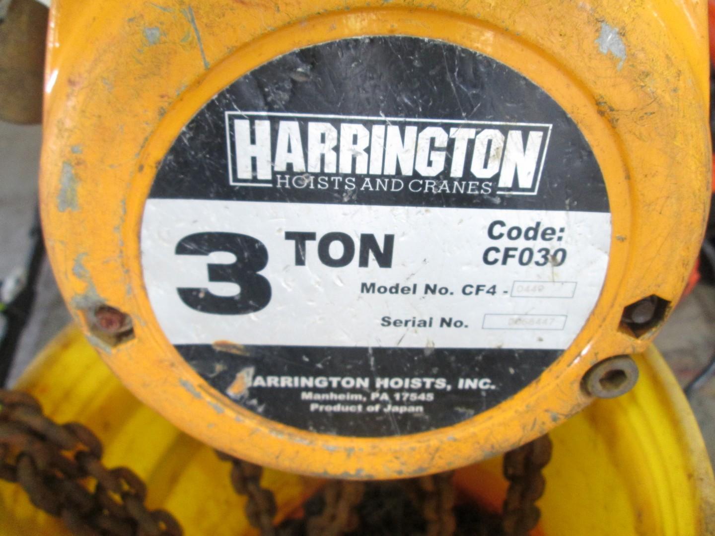 Harrington 3 Ton Chain Hoist