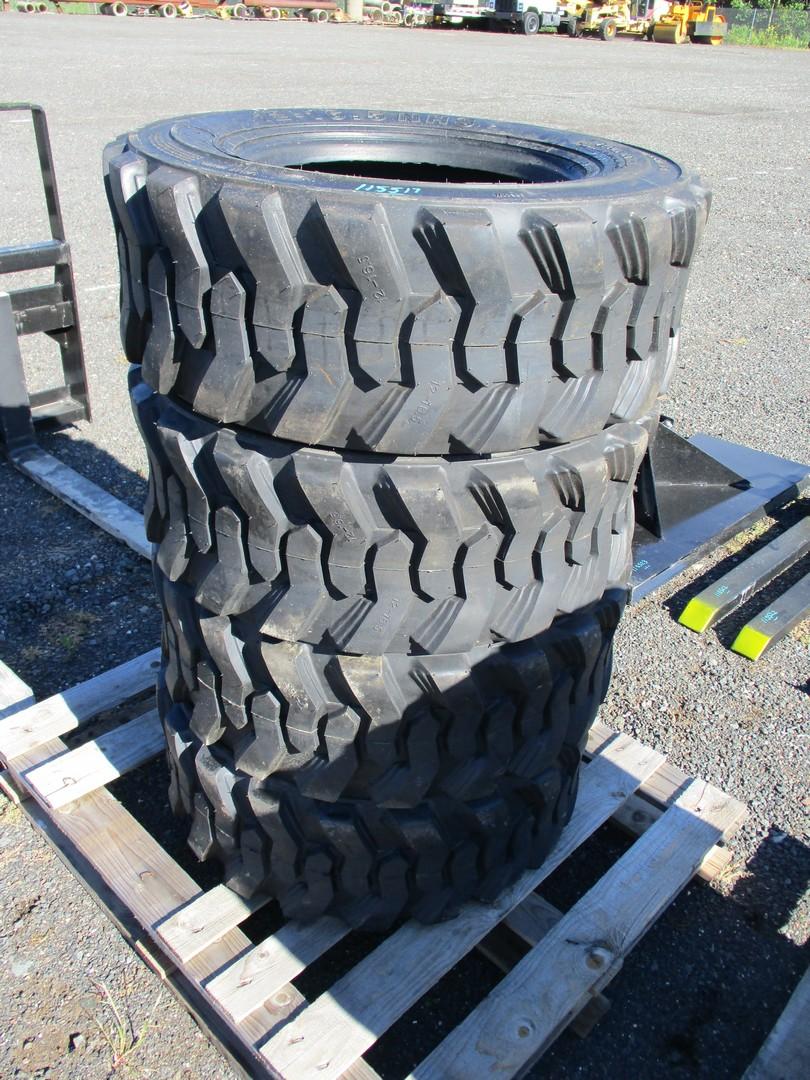 (4) 12-16.5 Skid Steer Tires