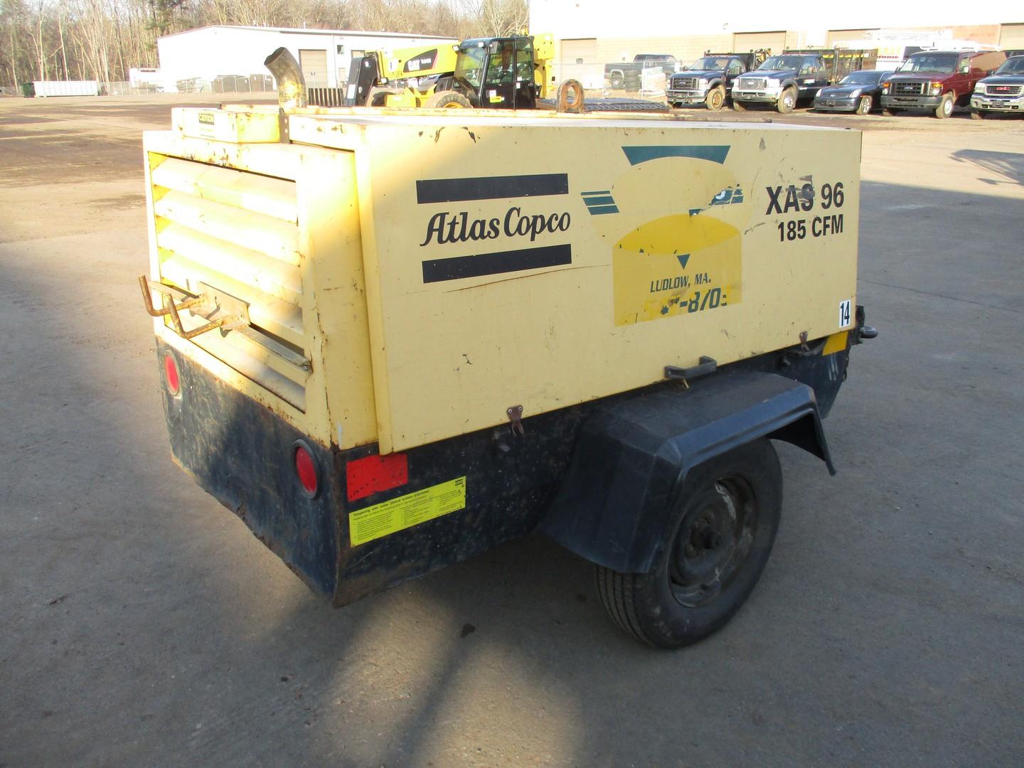 2000 Atlas Copco XAS96 Tow Behind Air Compressor